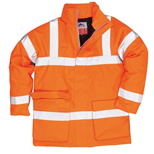 Image of Portwest S778 Waterproof Bizflame Rain Hi-Vis Antistatic FR Jacket Orange, 3X-Large