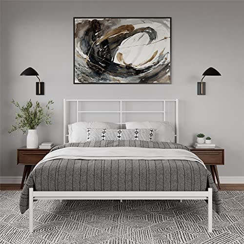 Image of DHP Furniture Jensen Metal Bed White Double