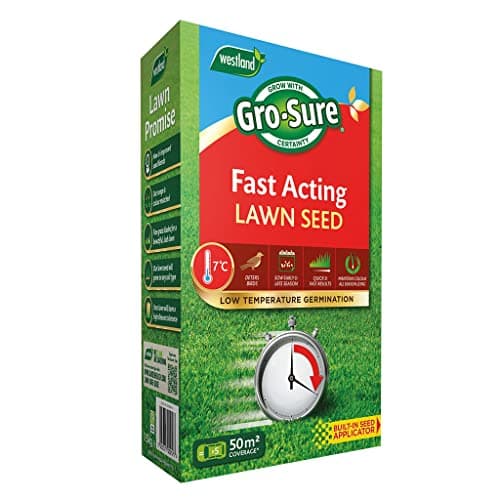 Image of Gro-Sure Fast Acting Grass Lawn Seed, 50 m2, 1.5 kg, Blue,Green