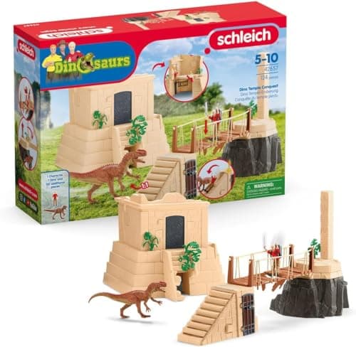 Image of SCHLEICH 42657 Dino Temple Small, ages 5 and up, Dinosaurs play set, 124 pieces