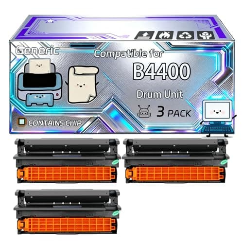 Image of B4400 Drum Unit Compatible for Okidata OKI B4400 B4600 Printers, With Chip, 15000 Pages, Vibrant Colours (3 Pack Black)