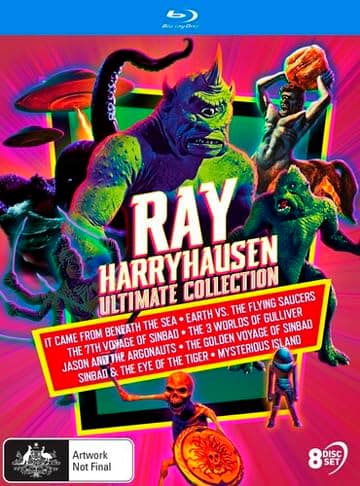 Image of Ray Harryhausen: Ultimate Collection - 8-Disc Box Set ( It Came from Beneath the Sea / Earth vs. the Flying Saucers / The 7th Voyage of Sinbad / The 3 Worlds of Gulliver / Jason and the Argo (Blu