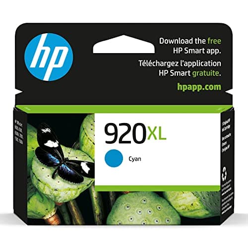Image of HP 920XL Cyan High-yield Ink Cartridge | Works OfficeJet 6000, 6500, 7000, 7500 Series | CD972AN