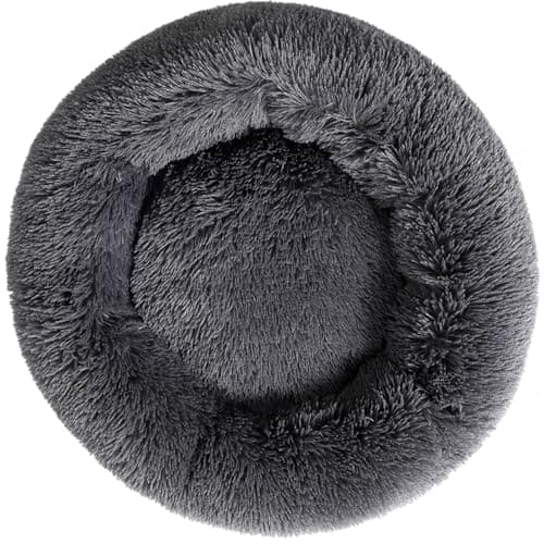 Image of Fhodigogo Plush Donut Cat Bed dog bed cat beds for indoor cats Kitten Sofa Pet sleeping bag Kitten Pillow Puppy Bed Soft Warm Cozy for Small Pets Up to 3Kg