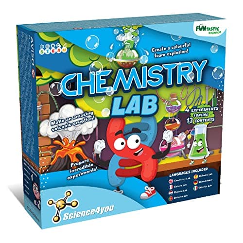Image of Science4you Chemistry Lab - Chemistry Set Science Kit for Kids age 7 8 9 10+ Create Safe & Fun Chemical Reactions Science Experiments - Educational STEM Toy for Boys & Girls