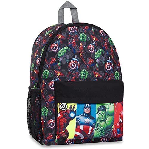 Image of Marvel Spiderman Backpack for Kids Teenagers Avengers Rucksack School Bag Daypack Travel Bag for Days Out PE Sports Boys Gifts (Black Avengers)