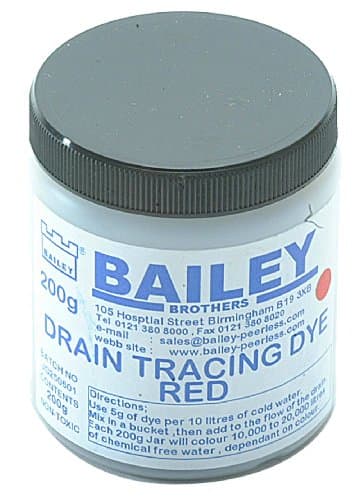 Image of Bailey 3590 Drain Tracing Dye - Red