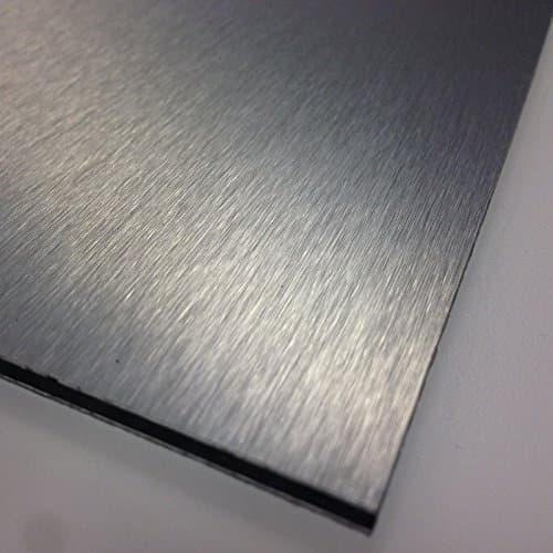 Image of 3mm Brushed Silver ACM Aluminium Composite Sheet 9 SIZES TO CHOOSE (297mm x 210mm / A4)