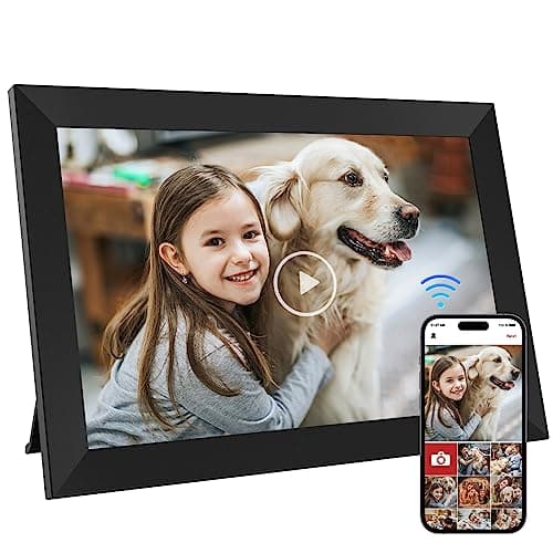 Image of GGUA 10.1 Inch WiFi Digital Photo Frame Built in 32GB Memory, 1280x800 IPS LCD Touchscreen, Auto-Rotate and Audio, Quick and Easy Share Photos or Videos via the Frameo App, the Best Choice for Gifting