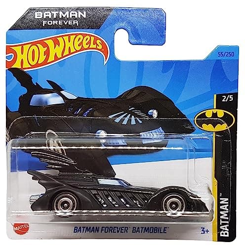 Image of Hot Wheels - Batmobile - Batman Forever 2/5 - HKG38 - Short Card - DC - Black - Mattel 2023