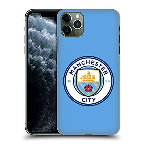 Image of Head Case Designs Officially Licensed Manchester City Man City FC Blue Full Colour Badge Hard Back Case Compatible With Apple iPhone 11 Pro Max