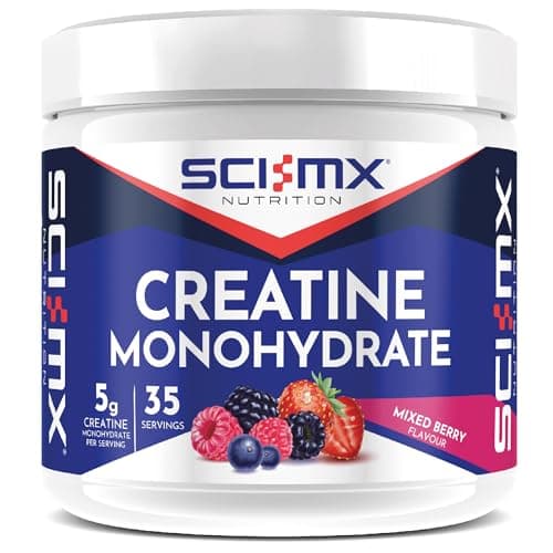 Image of SCI-MX Creatine Monohydrate Powder • 250g • Micro-Instantised Creatine • Easy to Dissolve • Mixed Berry Flavour • Supplement for Strength, Power & Performance • Vegan • for Men & Women