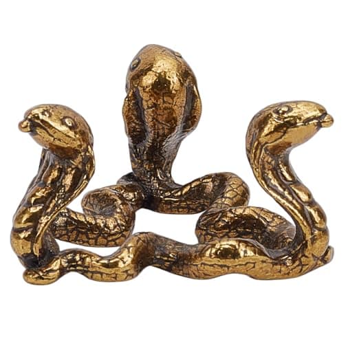 Image of PLIGREAT Vintage Crystal Ball Holder Gold Snake Shaped Crystal Sphere Stand Sphere Display Holder Base for Crystal Gemstone Mineral Agate Globe Balls, 5x2.8cm