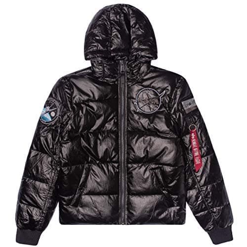 Image of ALPHA INDUSTRIES Women's Hooded Puffer NASA Wmn Vest, Black, S