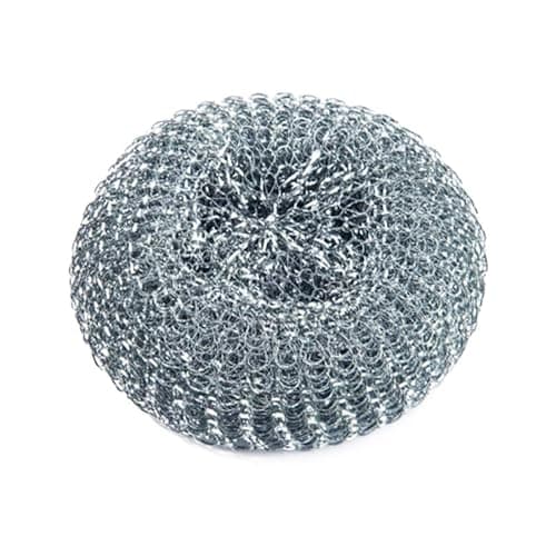Image of We Can Source It Ltd – Galvanised Metal Scourers Durable Alloy Steel Pot Scrubbers - Reusable Heavy Duty Cleaning Power for Grills, BBQs, Pots, Pans, Kitchen & Catering Use - Pack of 10 x 40g