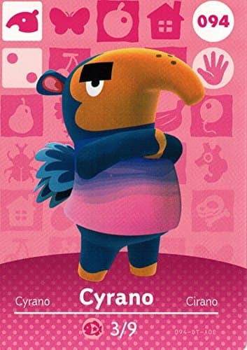 Image of Animal Crossing Happy Home Designer Amiibo Card Cyrano 094/100 by Nintendo