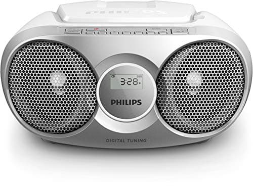 Image of Philips Audio CD Player AZ215S/05 CD Player Radio (Dynamic Bass Boost, FM Digital Tuner, CD Shuffle/Repeat Function, 3 W, 3.5-mm Audio-In) Silver