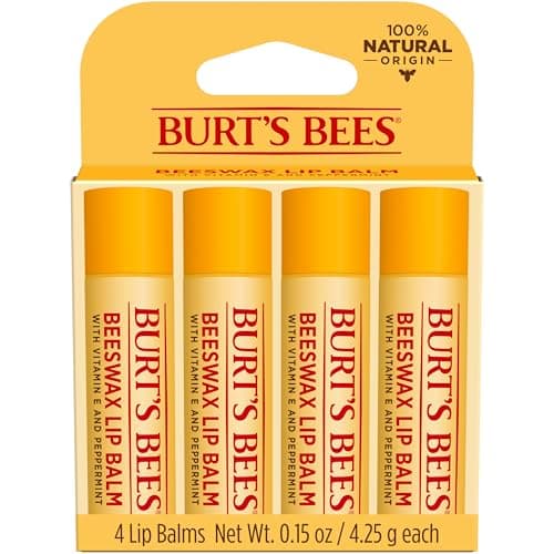 Image of Burts Bees Beeswax Lip Balm Pack, 0.15 oz, 4-Piece