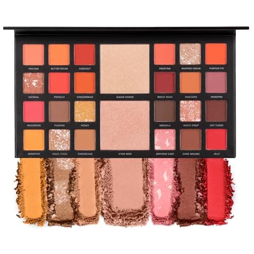 Image of LaRoc Pro Nude Eyeshadow Makeup Palette, 26 Shades - Long Lasting Highly Pigmented Nude and Shimmer Shades - Matte and Glitter Highlighter, Contour & Eye Shadows - Bakery Box