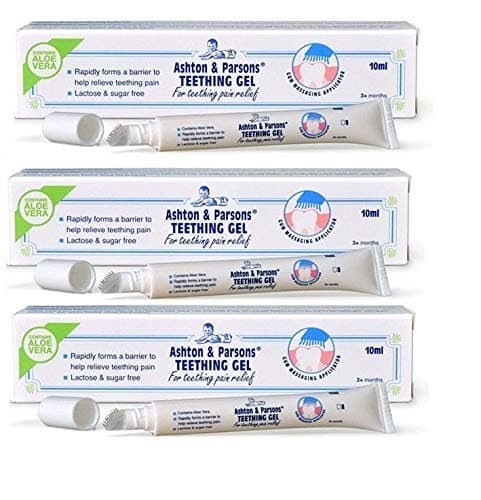 Image of 3 X Ashton & Parsons Teething Gel Rapid Teething Pain Relief with Aloe Vera 10ml
