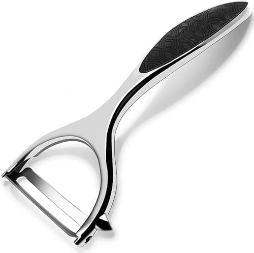 Image of Leaflai Potato Peeler, Vegetable Y-Shape Peeler Stainless Steel with Ergonomic Non-Slip Handle & Sharp Blade for Fruit Carrot Eggplant Cucumber(Silver)