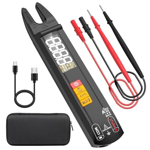 Image of BSIDE U1 Open Jaw Digital Multimeter DC AC Current Clamp Meter 6000 Counts, Mini and Rechargeable, Measures Voltage Current Ohm Continuity Automatically, Capacitance Diode Duty Cycle Hz NCV Tester