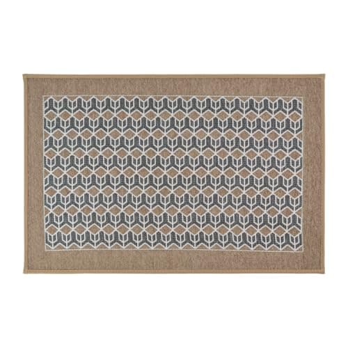 Image of JVL Allure Machine Washable Entrance Doormat, 50x75cm - Beige