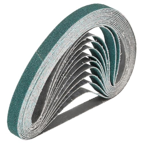 Image of sourcing map 20mm x 520mm Sanding Belts, 10 Pcs 80 Grit Zirconia Abrasive Belt Sander File Belt for Woodworking, Metal Polishing, Knife Sharpener