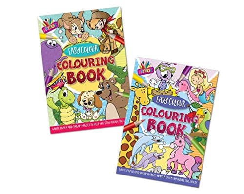 Image of A5 Easy Colour Colouring Book for Kids - More Than 120 Cute Animals - 1 Book