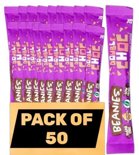 Image of Beanies Double Chocolate Flavoured Instant Coffee Sticks – (Pack of 50 Single Serve Sachets) Rich Cocoa Flavour
