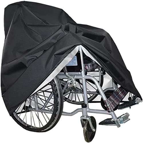 Image of Youyijia Wheel Chair Cover Mobility Scooter Storage Protection Cover 210D Oxford Heavy Duty Waterproof Outdoor Rain Cover with Elastic Band Resist Snow Rain Sun Wind Dust 40 x 126 x 109 cm