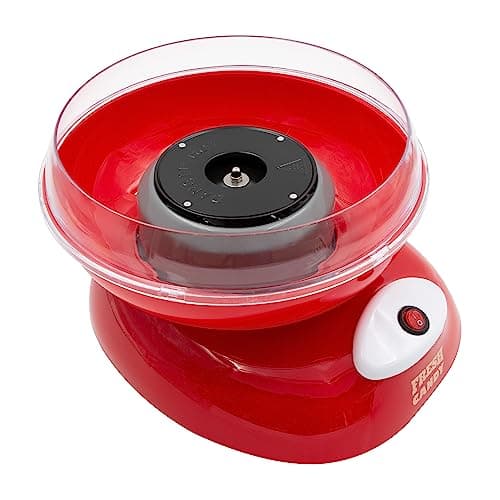 Image of Global Gizmos Candy Floss Machine/Retro Carnival Style Cotton Candy Machine/Spinning Tool Included/Non-Slip Base/Ideal for Kids Party / 30cm x 32cm, 51560