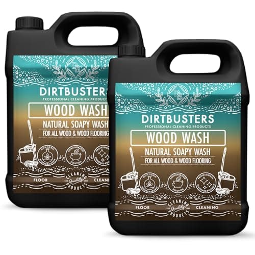 Image of Dirtbusters Wood Floor Cleaner Liquid, Professional Natural Eco Laminate & Wooden Flooring Soapy Wash For Use With All Floor Mops (2x5L)