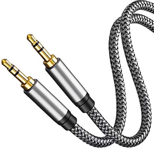 Image of TanQY Aux Cable 3M, 3.5mm Male to Male Auxiliary Audio Stereo Cord Compatible with Car,Headphones, iPods, iPhones, iPads,Tablets,Laptops,Android Smart Phones& More (3M/10Ft, Silver)