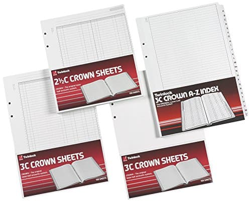 Image of Rexel Twinlock Crown 3C Refill Sheets Plain (Pack of 100 Sheets),White