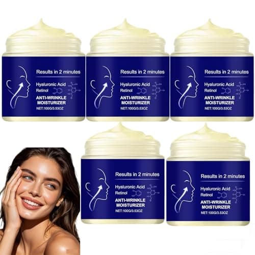Image of Retinol Moisturizing Cream Hyaluronsäure, Collagen Infused Lifting Firming Lotion, Lightweightly Non Greasy Quick Absorb Formulas, Deep Hydrated Nourishing, Face Neck All Skin Types Men Women (PCS5)
