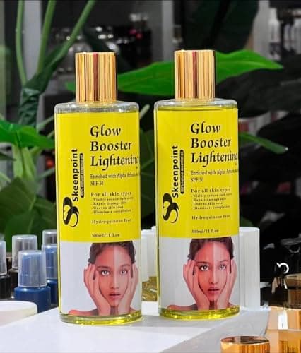 Image of Skeenpoint Glow Booster Lightening Oil, Enriched with Alpha Arbutin and Kojic Acid, For All Skin Types, Hydroquinone Free, 300ml
