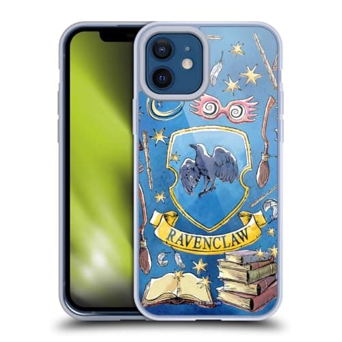 Image of Head Case Designs Officially Licensed Harry Potter Ravenclaw Pattern Deathly Hallows XIII Soft Gel Case Compatible With Apple iPhone 12 / iPhone 12 Pro