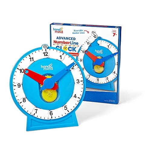 Image of Learning Resources Magnetic Demonstration Advanced NumberLine Clock for Kids Learning To Tell Time, Maths Manipulatives, Analogue Clock for Kids Learning, Teacher Supplies For Classroom 214