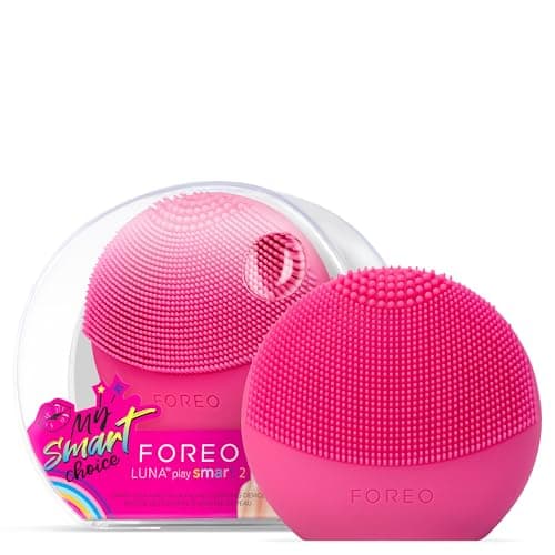 Image of FOREO Luna Play Smart 2 - Facial Cleansing Brush - 2-in-1 Skin Analysis & Facial Cleanser - Travel Accessories - Silicone Face Massager - Holiday Essentials - App-Connected - Cherry Up
