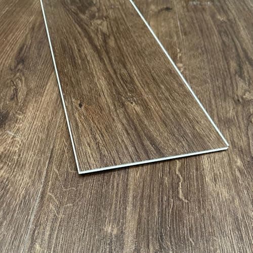 Image of SPC Rigid Plank Flooring Dark Walnut Oak - Underlay Already Installed - Natural Plank Effect - Luxury Quality - Click Installation - Sold Per 2.193m2 Pack - Dark Brown Oak