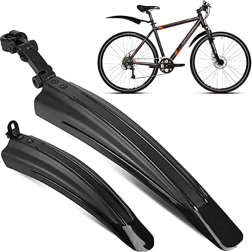 Image of Bike Mudguard Set Bicycle Fender Mountain Front & Rear Mud Guard Universal Mudguard Bike Cycling Tires Fenders Full Cover Thicken Widen Adjustable Bike Mudflap fit for 20/22/24/26 inch MTB Road Bike