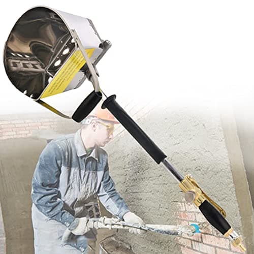 Image of Cement Mortar Spray Gun,Hopper Gun with 4 Jets,Hopper Plaster Concrete Cement Sprayer for Wall Painting