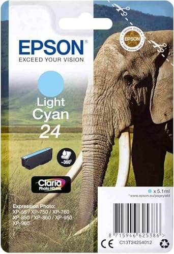 Image of Epson 24 Light Cyan Inkjet Cartridge