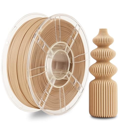 Image of LVVJ3D Wood PLA 3D Printer Filament, 1.75mm PLA Filament Oak Wood Filament, Dimensional Accuracy +/- 0.03 mm, 1kg/Spool