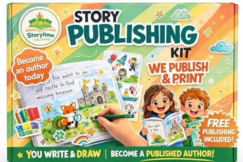 Image of Story Writing Kit – Create & Publish Your Own Storybook! | Real Printed Book Keepsake | DIY Writing & Drawing Craft Kit | Creative Gift for Kids Ages 5, 6, 7, 8, 9, 10