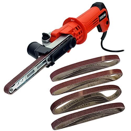 Image of Voche® 260W 13mm Electric Power Belt Finger File Sander Plus 23 Assorted Grit Sanding Belts