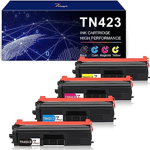 Image of 7Magic TN423 Compatible Toner Cartridges Replacement for Brother TN-423 TN-421 TN421 for HL-L8260CDW HL-L8360CDW MFC-L8690CDW MFC-L8900CDW DCP-L8410CDW DCP-L8410CDN (Black Cyan Magenta Yellow, 4-Pack)