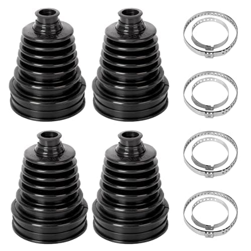 Image of aleawol 4 Pcs CV Boot Kit, Silicone Universal Stretch CV Boot Kit with Clamps Split Universal Driveshaft Joint CV Boot Kit CV Boot Cover Durable CV Joint Boot Kit for Cars
