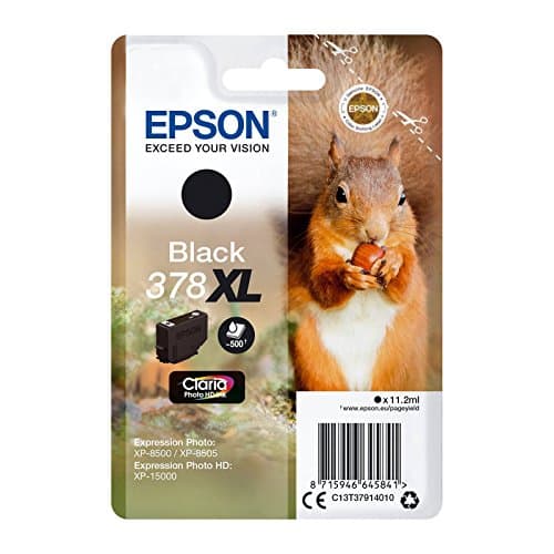 Image of Epson Original T378XL Squirrel 378XL Black Ink Cartridge - High Capacity